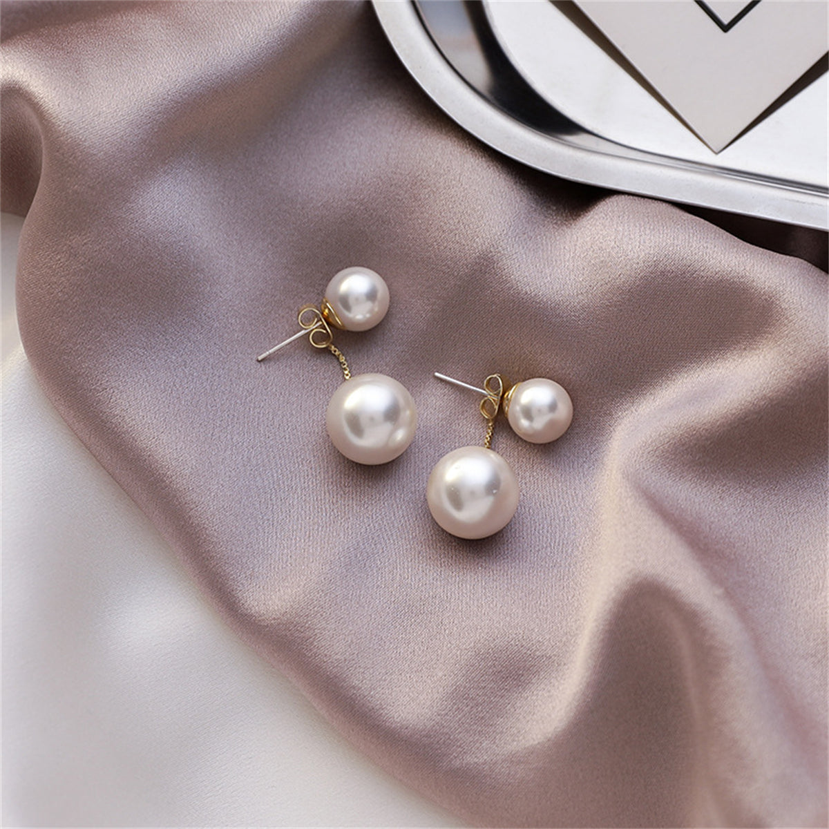 Pearl & 18K Gold-Plated Ear Jackets