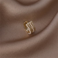 Pearl & Cubic Zirconia Ear Cuffs