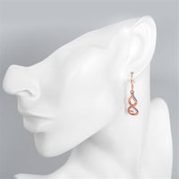 Cubic Zirconia & Rose Goldtone Figure-Eight Drop Earrings - streetregion