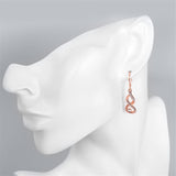 Cubic Zirconia & Rose Goldtone Figure-Eight Drop Earrings - streetregion