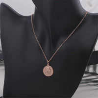 18k Rose Gold-Plated Swiss Franc Pendant Necklace - streetregion