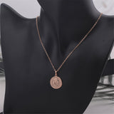 18k Rose Gold-Plated Swiss Franc Pendant Necklace - streetregion