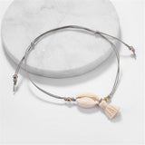 Shell & 18k Gold-Plated Bead Adjustable Anklet