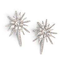 Cubic Zirconia & Crystal Sparkling Star Stud Earrings