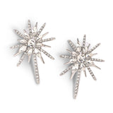 Cubic Zirconia & Crystal Sparkling Star Stud Earrings