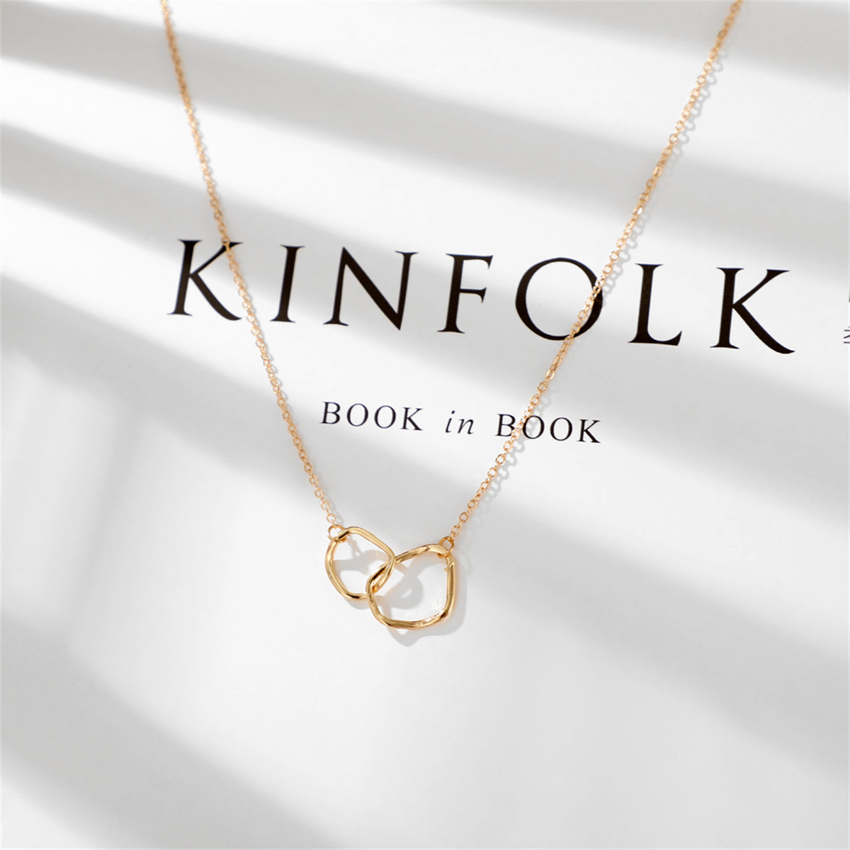 18K Gold-Plated Geometric Pendant Necklace, gold pendant necklace for women, vintage-inspired design, lifestyle look