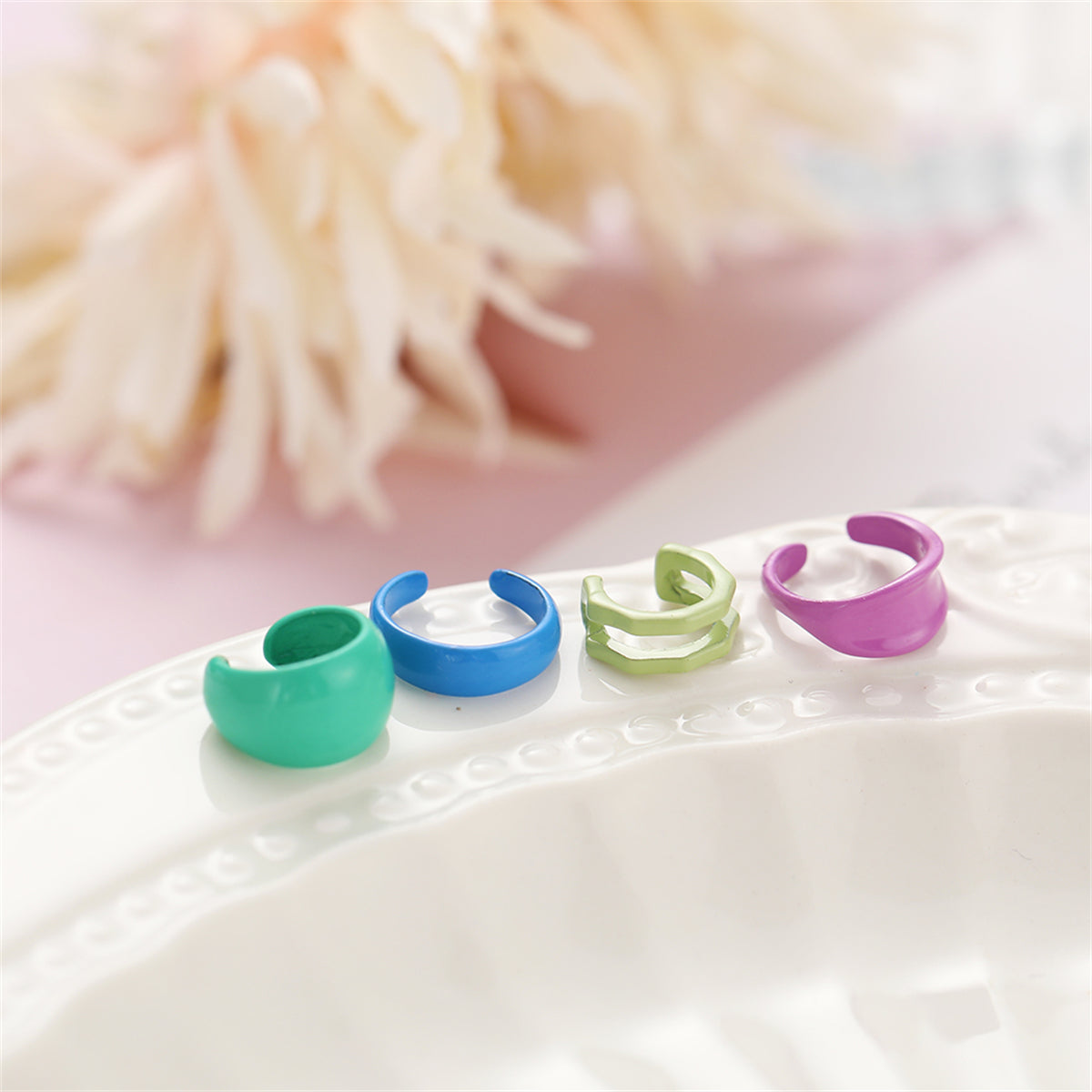 Blue Ear Cuff Set