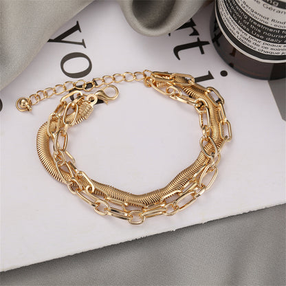 18K Gold-Plated Layered Cable Chain Anklet, gold anklet bracelet, elegant gift for her, detail close-up