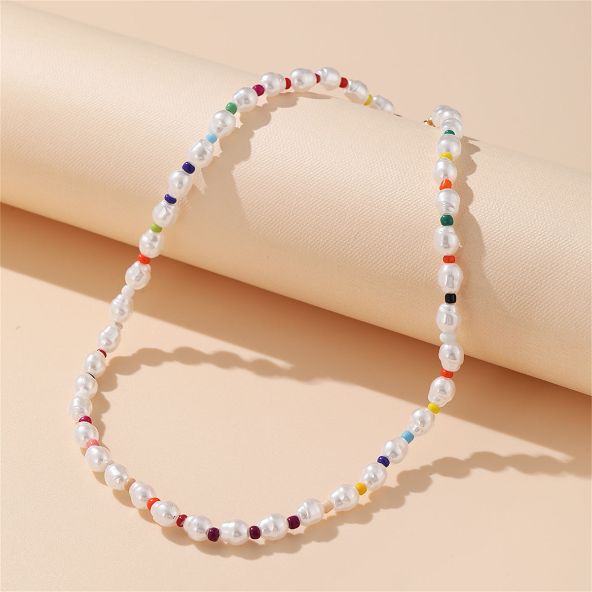 Pearl & Multicolor Howlite 18K Gold-Plated Beaded Necklace