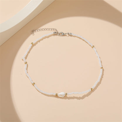 White Howlite & Two Tone Beaded Station Necklace
