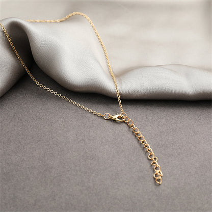 Cubic Zirconia & 18K Gold-Plated Butterfly Pendant Necklace