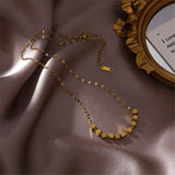 Goldtone Cube Necklace