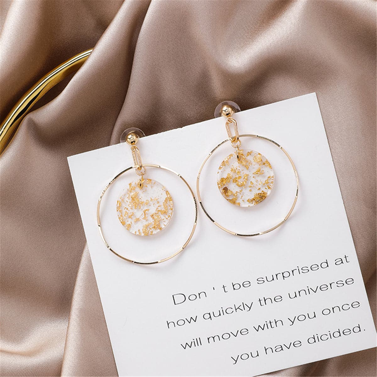 18K Rose Gold-Plated Geometric Drop Earrings