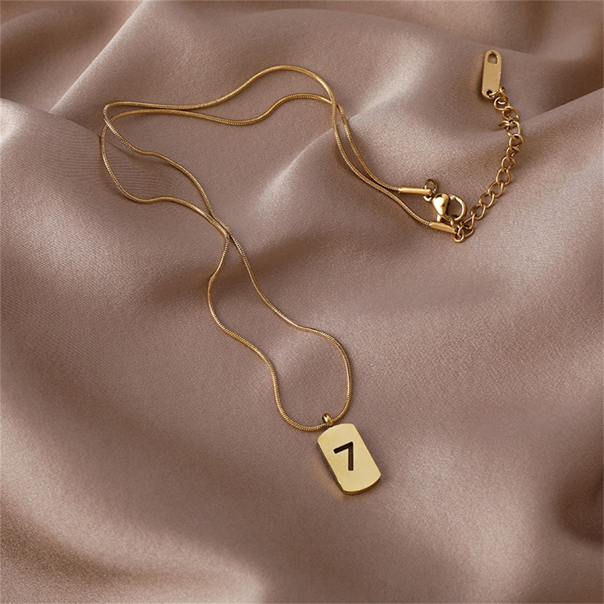 18K Gold-Plated Seven Days Nice Week Pendant Necklace