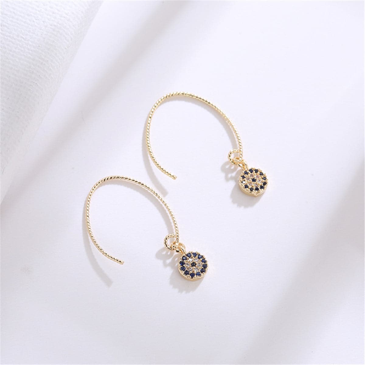 cubic zirconia & 18k Gold-Plated Devil's Eyes Drop Earrings - streetregion