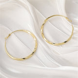 18k Gold-Plated Twisted Hoop Earrings
