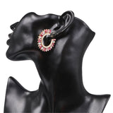 Pink Crystal & Cubic Zirconia Hoop Earrings