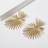 Goldtone Spikey Heart Stud Earrings
