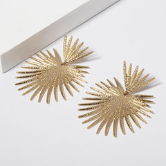 18K Gold-Plated Spikey Heart Dangle Earrings