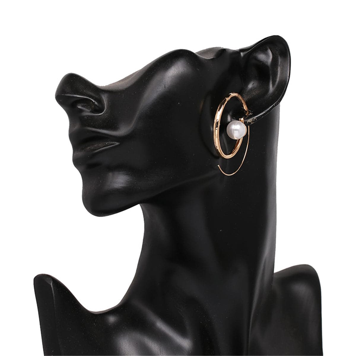 Cubic Zirconia & Pearl 18K Gold-Plated Spiral Hoop Earrings
