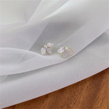 Acrylic & Pearl Petal Stud Earring