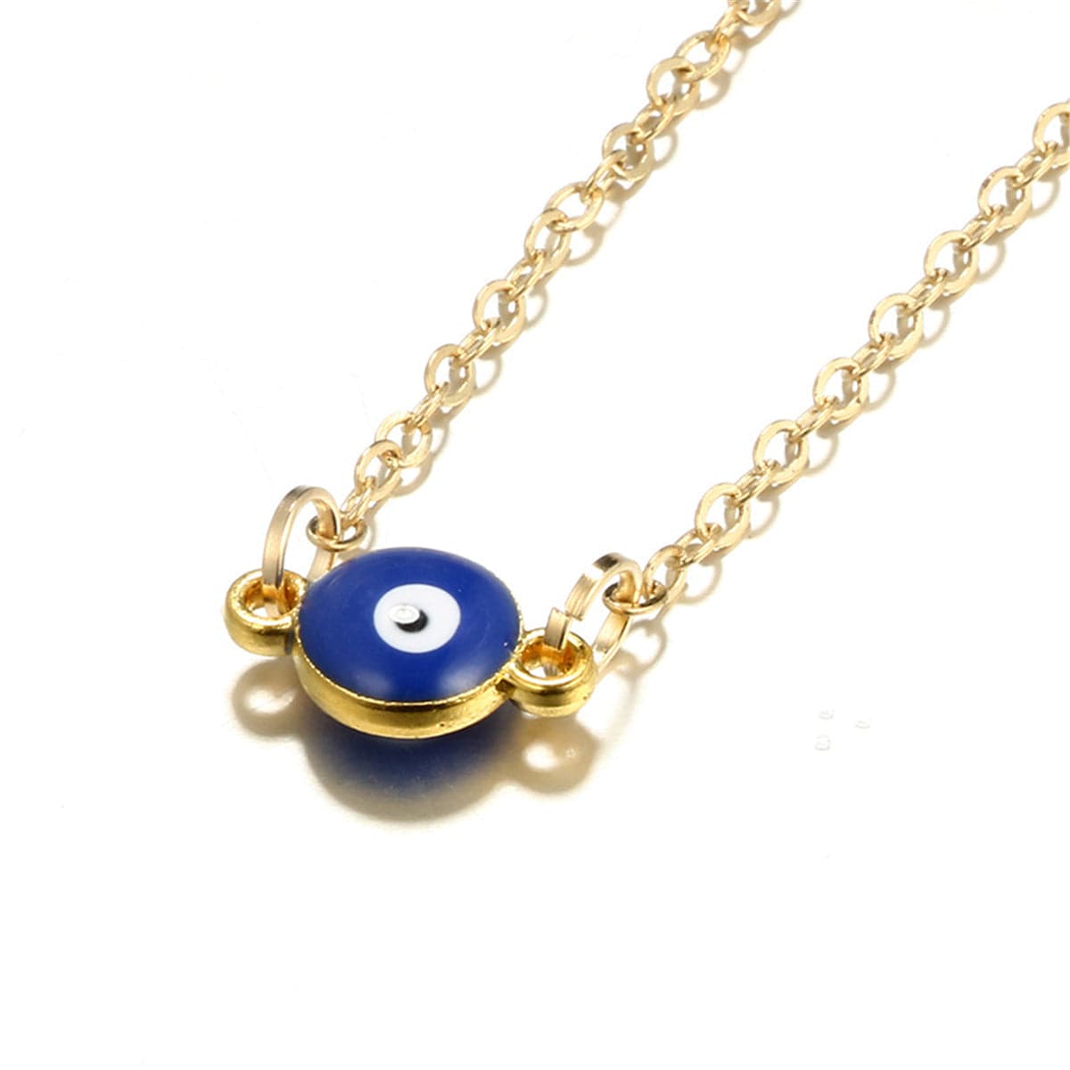 Royal Blue & 18K Gold-Plated Evil Eye Charm Anklet