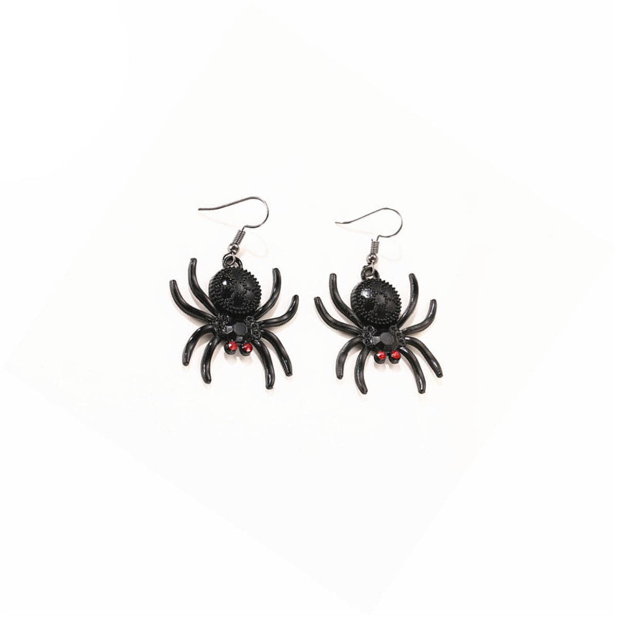 Black Cubic Zirconia Spider Drop Earrings