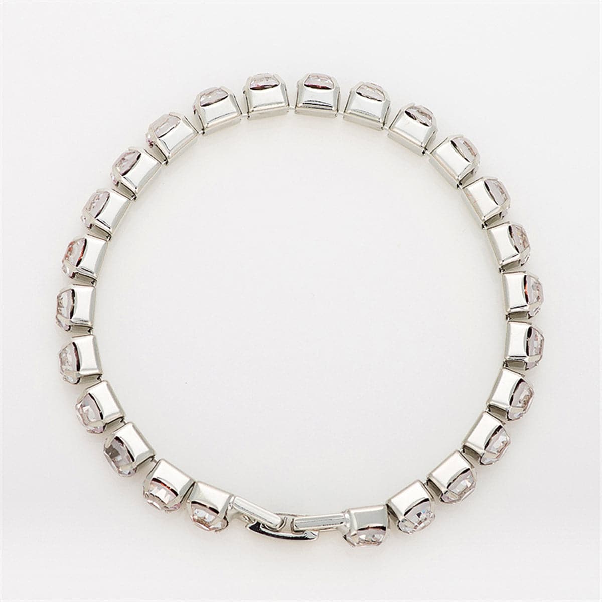 Cubic Zirconia & Silver-Plated Round Tennis Bracelet
