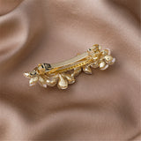 Cubic Zirconia & 18k Gold-Plated Flower Hair Clip