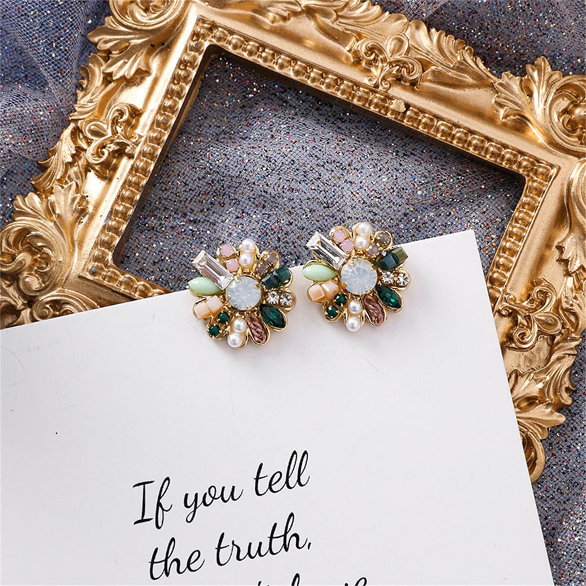 Cubic Zirconia & Pearl 18k Gold-Plated Botany Stud Earrings