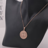 18k Rose Gold-Plated Argencoppere Peso Pendant Necklace - streetregion