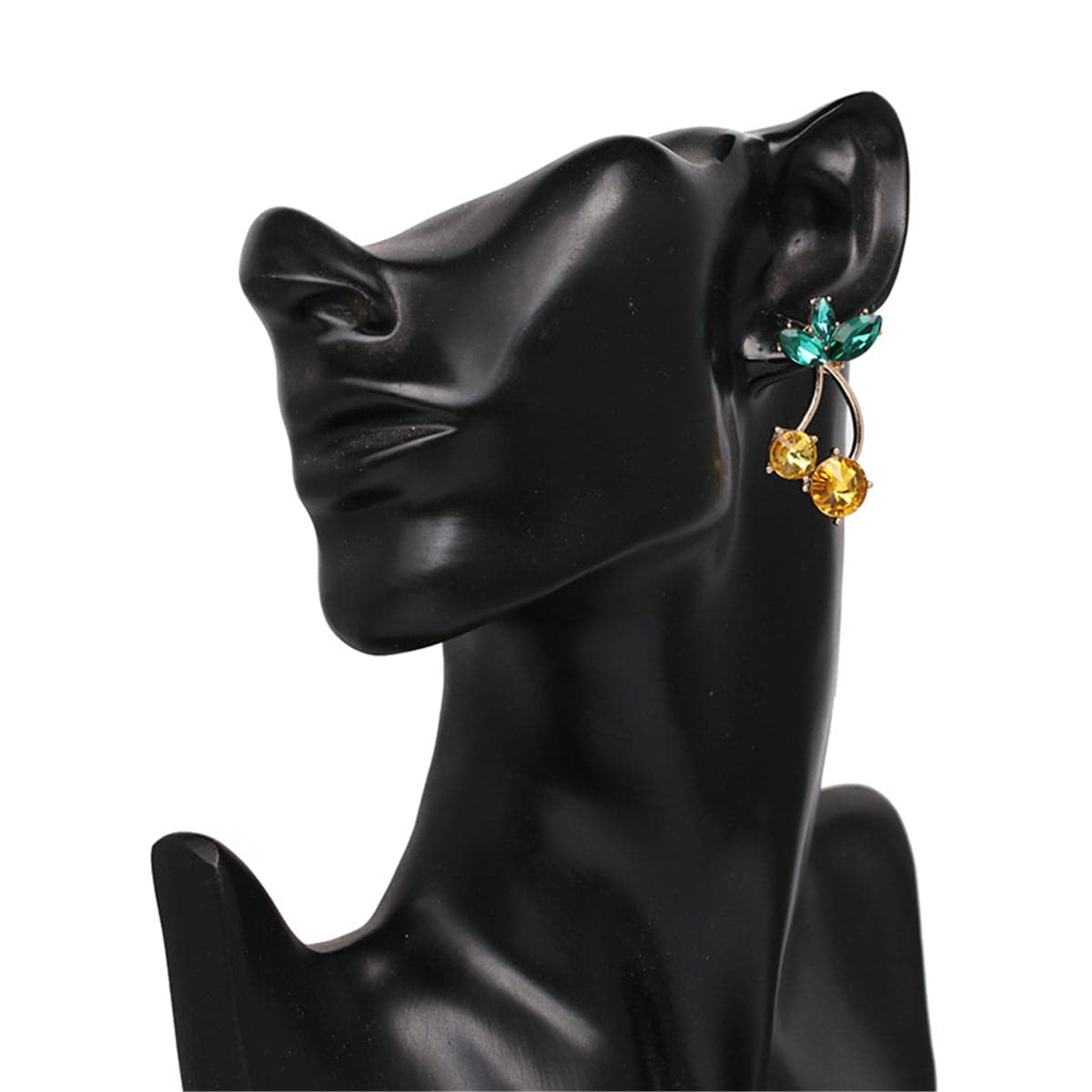 Yellow & Green Cherry Drop Earrings
