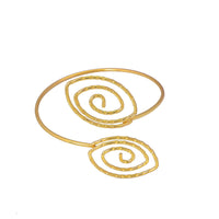 Goldtone Open Eye Bypass Arm Cuff