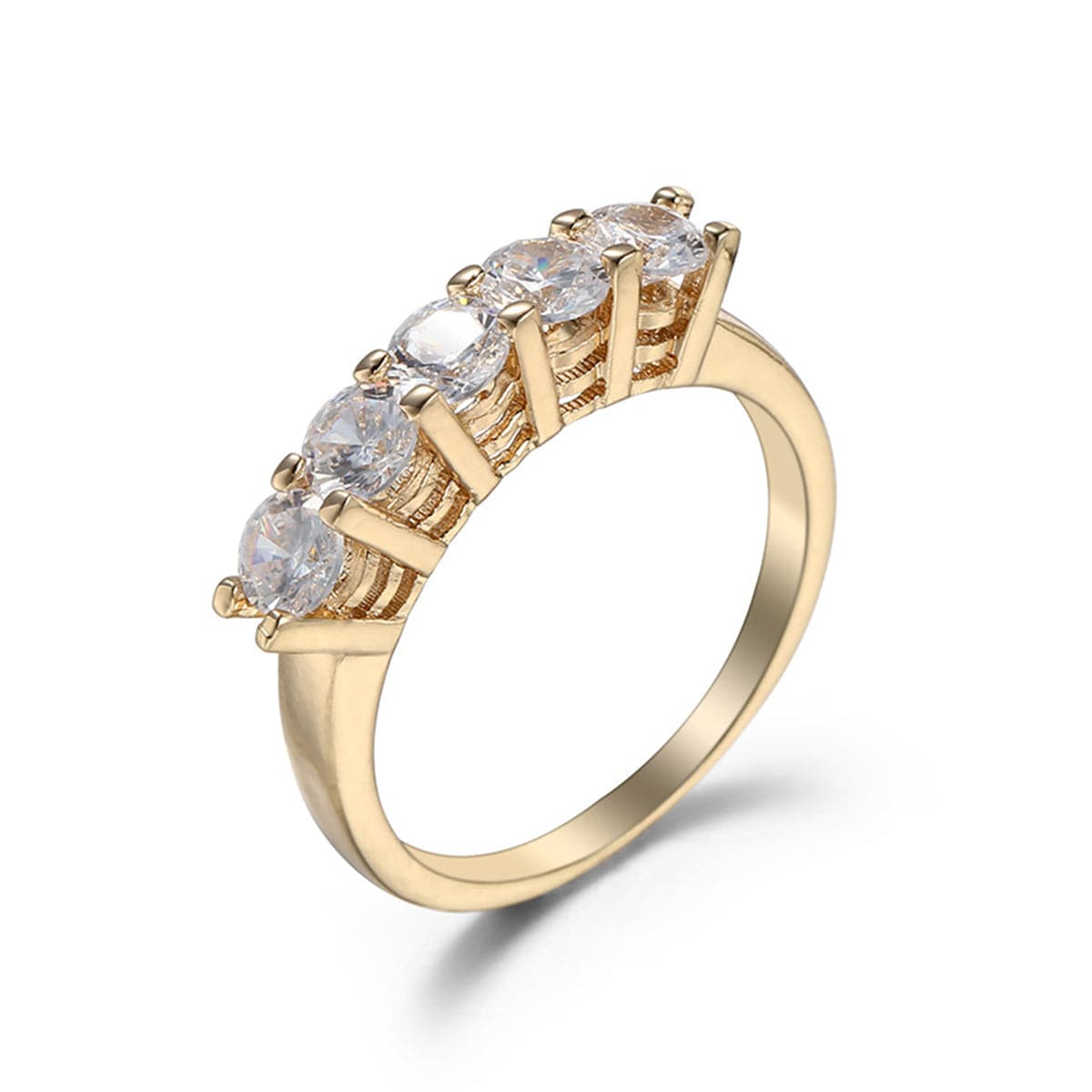 Crystal & 18K Gold-Plated Band