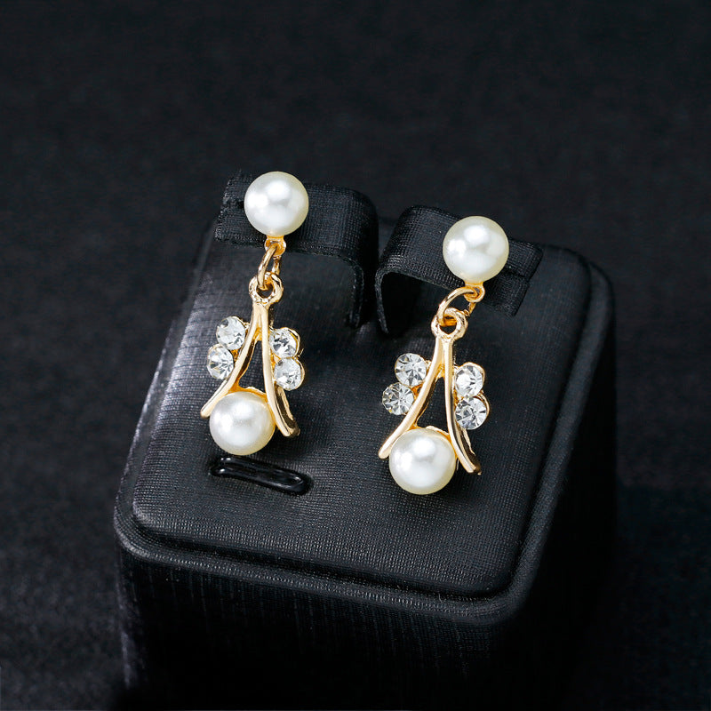 Cubic Zirconia & Pearl 18K Gold-Plated Botany Necklace & Earrings Set