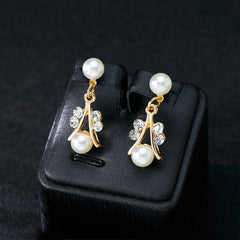 Cubic Zirconia & Pearl 18K Gold-Plated Botany Necklace & Earrings Set