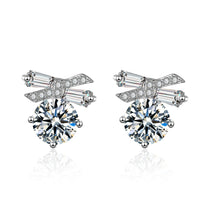 Crystal & Cubic Zirconia Bow Stud Earrings