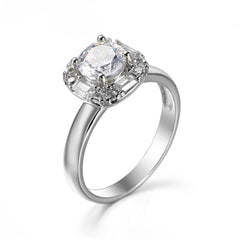 Crystal & cubic zirconia Halo Ring - streetregion