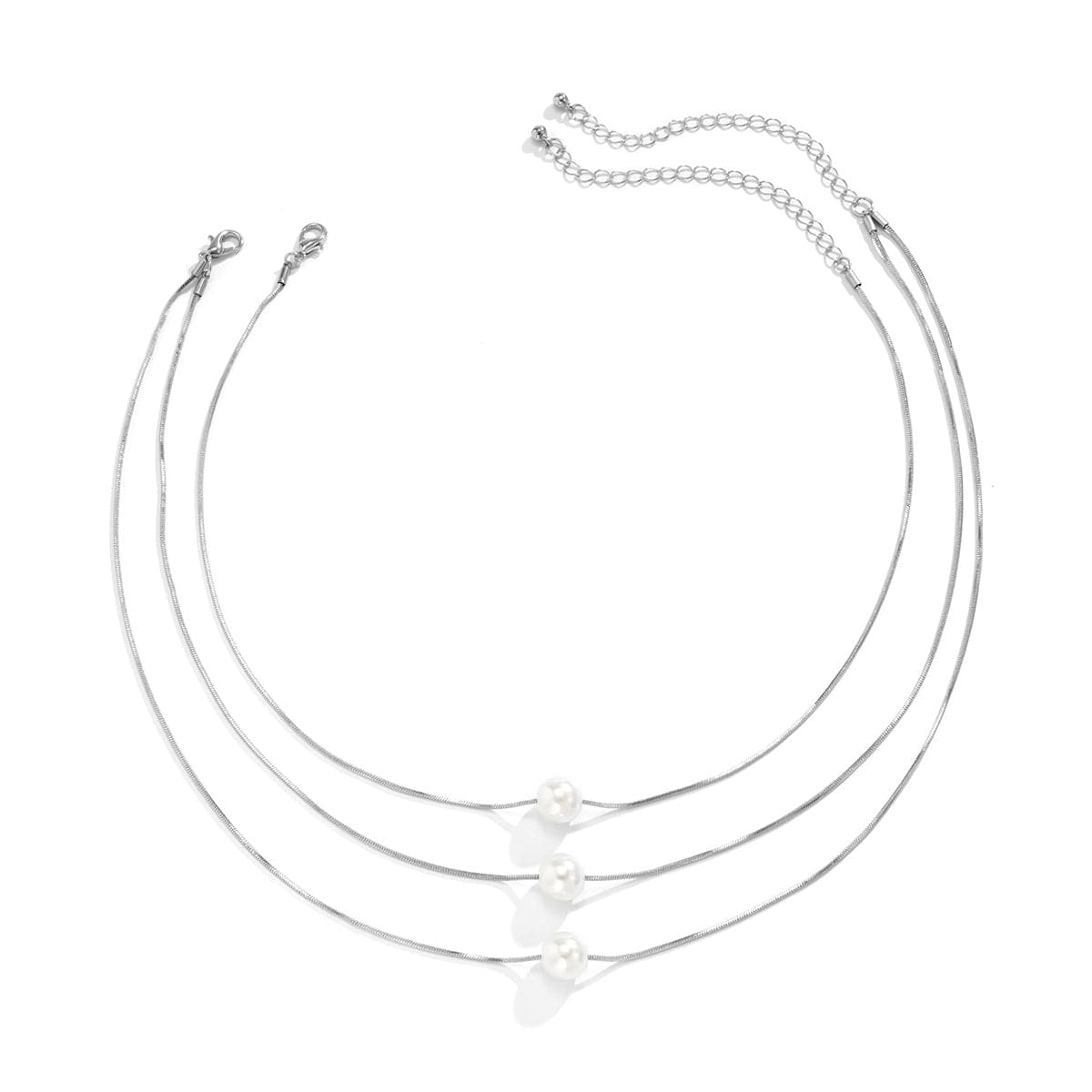 Pearl and Silver-Plated Layered Necklace Set, jewelry gift sets for women, vintage-inspired design, lifestyle look