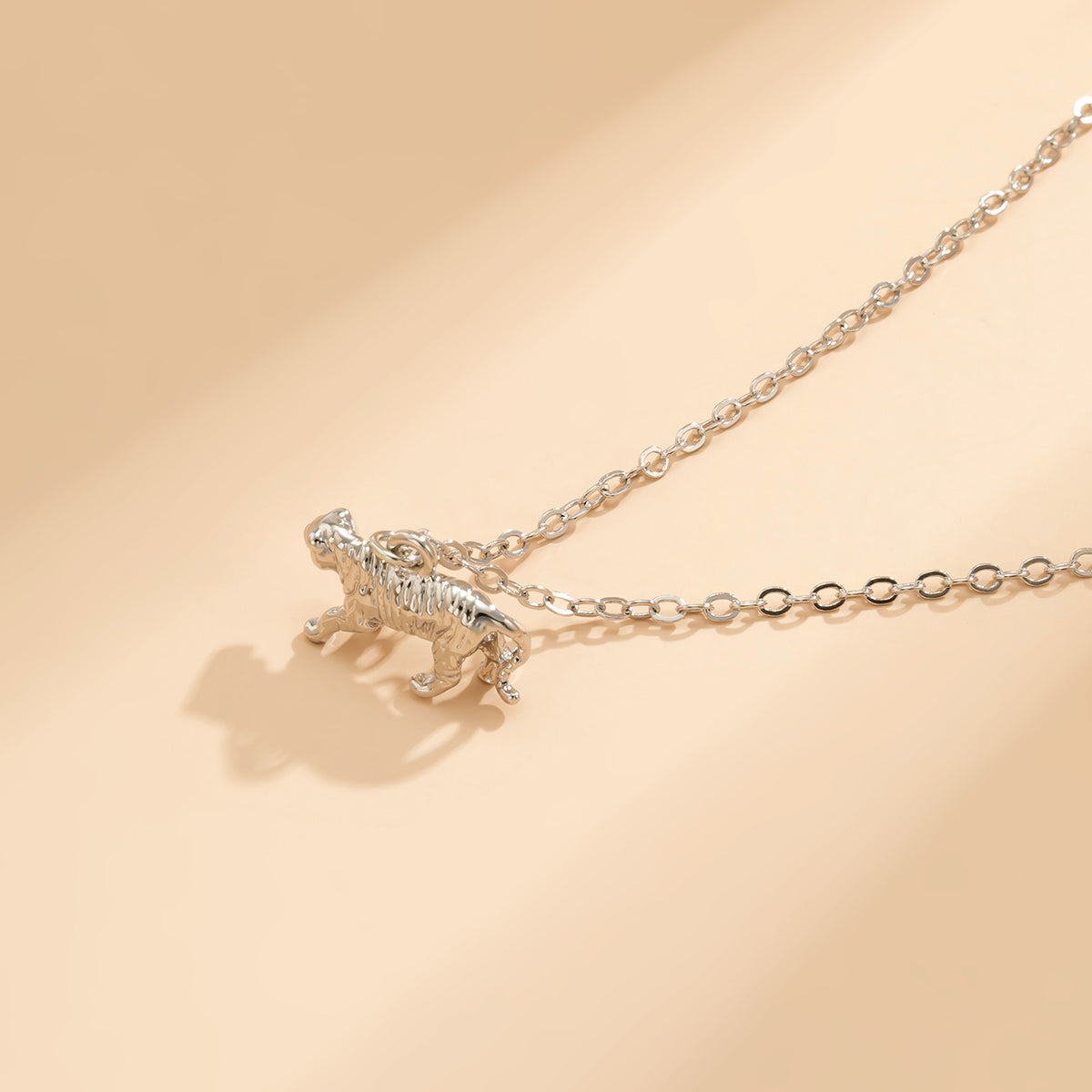 Silver-Plated Tiger Charm Waist Chain