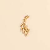 Crystal & Cubic Zirconia 18k Gold-Plated Wheat Ear Climber