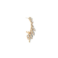 Crystal & Cubic Zirconia 18k Gold-Plated Wheat Ear Climber
