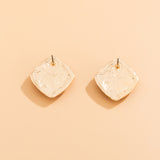 Blue Enamel & Pearl 18k Gold-Plated Rhombus Stud Earrings