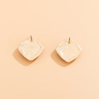 Red Enamel & Pearl 18k Gold-Plated Rhombus Stud Earrings