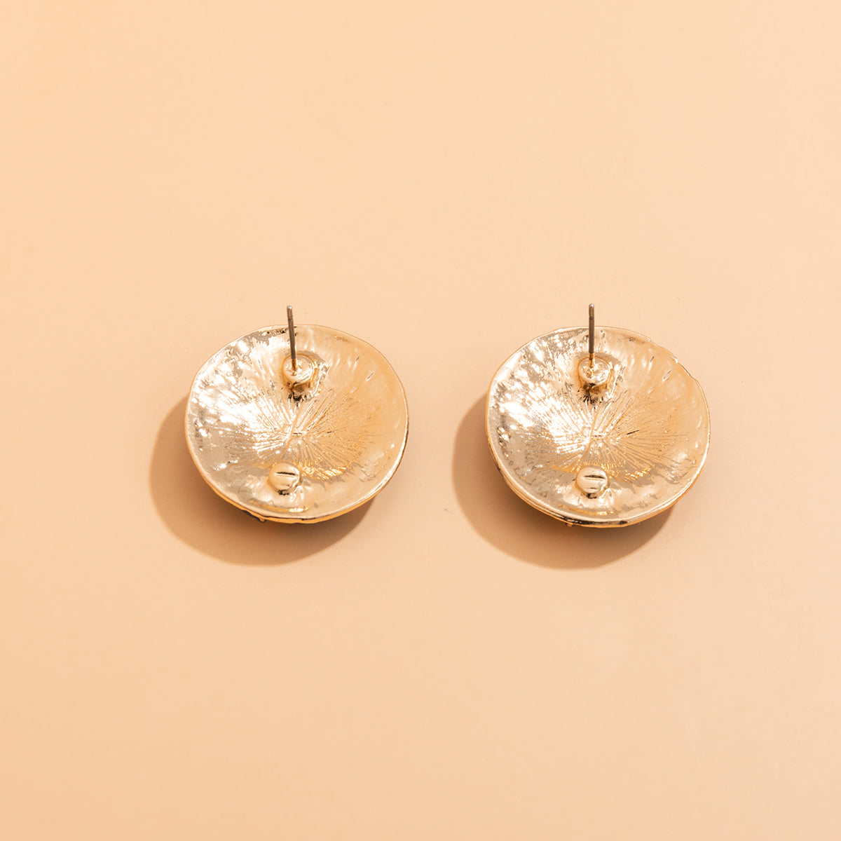 Green Enamel & 18K Gold-Plated Celestial Oval Stud Earrings