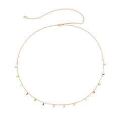 Crystal & 18K Gold-Plated Multicolor Waist Chain