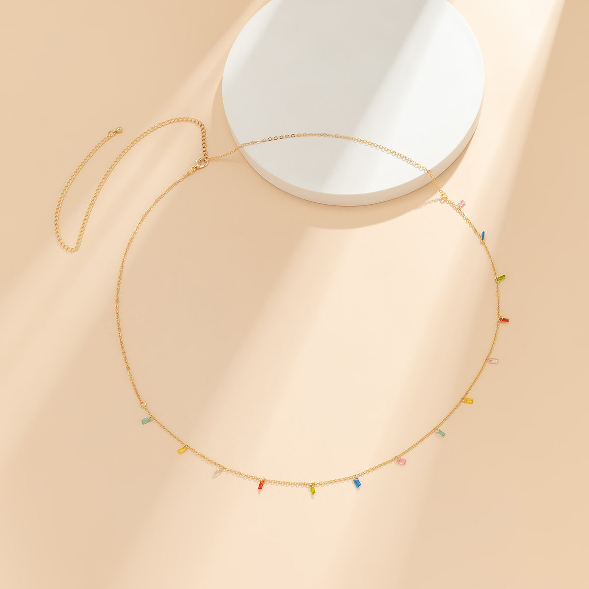 Crystal & 18K Gold-Plated Multicolor Waist Chain