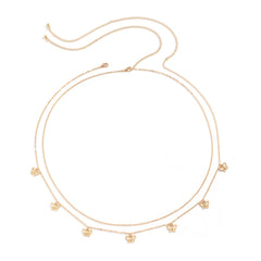 Stunning 18K gold-plated butterfly waist chain set adorned with small charms, ideal for enhancing your style effortlessly.