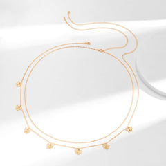 Beautifully crafted 18K gold-plated waist chain set with charming accents, a must-have accessory for any fashion lover.