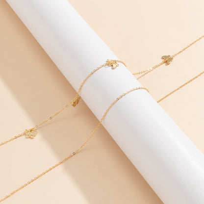 18K Gold-Plated Butterfly Waist Chain Set, jewelry gift sets for women, dainty minimalist design, styled look